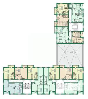 1-к квартира, строящийся дом, 45м2, 7/8 этаж