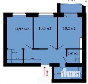 2-к квартира, вторичка, 51м2, 7/8 этаж