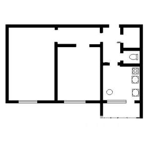 2-к квартира, вторичка, 56м2, 1/9 этаж