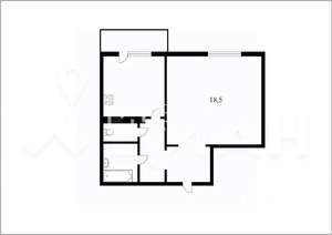 1-к квартира, вторичка, 38м2, 3/9 этаж