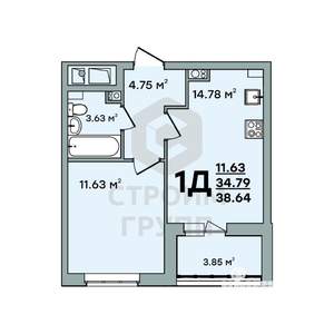 1-к квартира, вторичка, 39м2, 7/8 этаж
