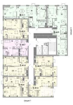 2-к квартира, вторичка, 65м2, 7/16 этаж