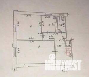 2-к квартира, вторичка, 53м2, 1/2 этаж