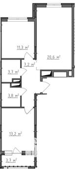 2-к квартира, вторичка, 62м2, 9/9 этаж