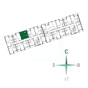 1-к квартира, строящийся дом, 38м2, 16/17 этаж