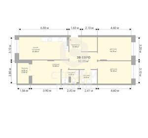 3-к квартира, вторичка, 91м2, 7/17 этаж