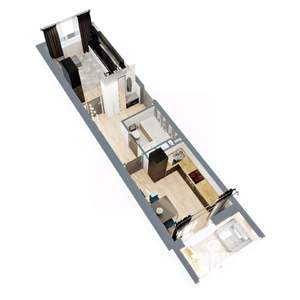 1-к квартира, строящийся дом, 38м2, 2/17 этаж