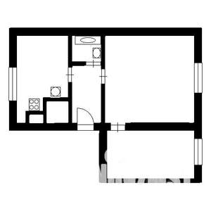 2-к квартира, вторичка, 41м2, 1/2 этаж
