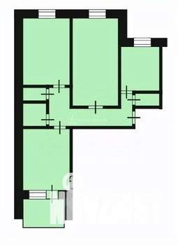 3-к квартира, вторичка, 64м2, 1/9 этаж