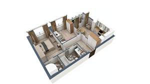 2-к квартира, строящийся дом, 59м2, 1/17 этаж