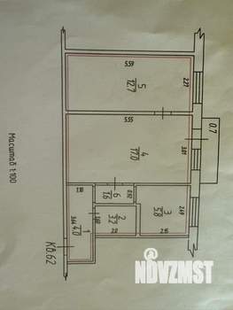 2-к квартира, вторичка, 44м2, 5/5 этаж