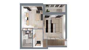 1-к квартира, сданный дом, 41м2, 15/17 этаж