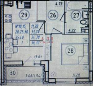 Студия квартира, вторичка, 29м2, 8/8 этаж