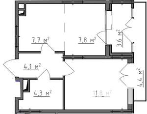 1-к квартира, вторичка, 39м2, 2/9 этаж
