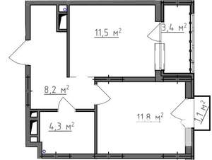 1-к квартира, вторичка, 38м2, 3/9 этаж