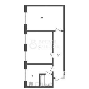 2-к квартира, вторичка, 50м2, 2/3 этаж