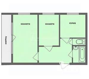 2-к квартира, вторичка, 53м2, 7/9 этаж