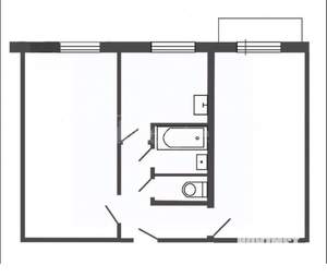 2-к квартира, вторичка, 45м2, 4/5 этаж