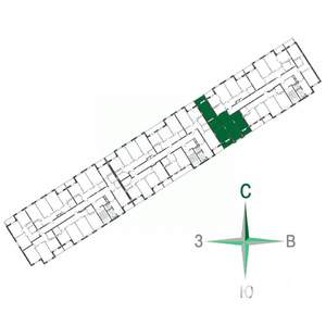 3-к квартира, строящийся дом, 80м2, 2/17 этаж