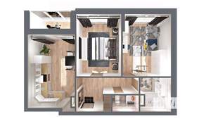 2-к квартира, строящийся дом, 58м2, 7/17 этаж