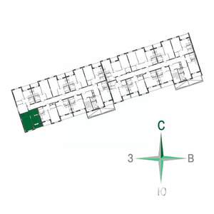 1-к квартира, строящийся дом, 37м2, 15/17 этаж