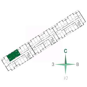 3-к квартира, строящийся дом, 78м2, 14/17 этаж