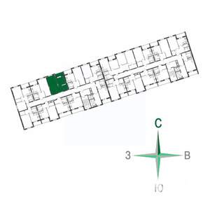 1-к квартира, строящийся дом, 38м2, 3/17 этаж