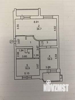 3-к квартира, вторичка, 106м2, 4/5 этаж