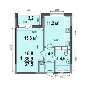 1-к квартира, вторичка, 38м2, 14/17 этаж