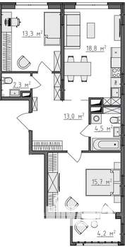 2-к квартира, вторичка, 70м2, 2/9 этаж