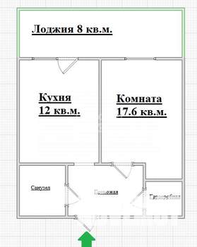 1-к квартира, вторичка, 39м2, 17/18 этаж