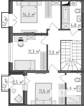 2-к квартира, вторичка, 79м2, 1/9 этаж