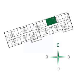 2-к квартира, строящийся дом, 59м2, 1/17 этаж
