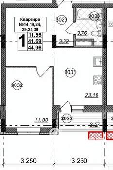 1-к квартира, вторичка, 45м2, 7/8 этаж