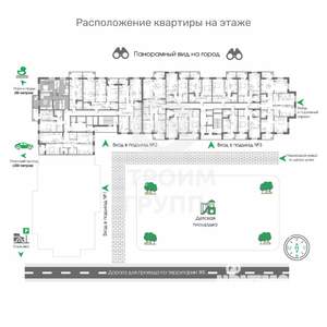 2-к квартира, вторичка, 74м2, 16/17 этаж