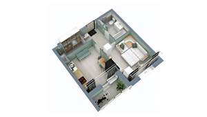 1-к квартира, строящийся дом, 39м2, 13/17 этаж