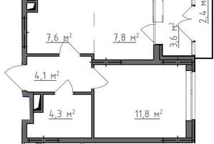 1-к квартира, вторичка, 38м2, 3/9 этаж