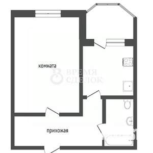 1-к квартира, вторичка, 37м2, 5/9 этаж