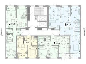 3-к квартира, вторичка, 88м2, 2/16 этаж