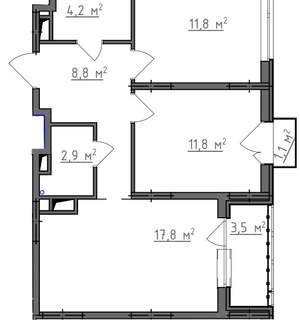 2-к квартира, вторичка, 59м2, 3/9 этаж