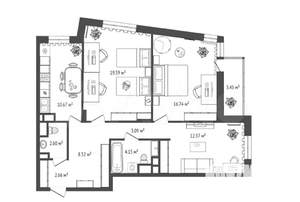 3-к квартира, вторичка, 82м2, 15/18 этаж