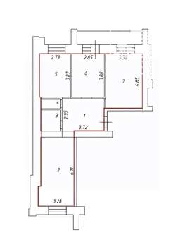 3-к квартира, вторичка, 73м2, 10/14 этаж