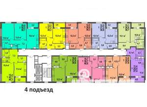 1-к квартира, строящийся дом, 39м2, 3/17 этаж