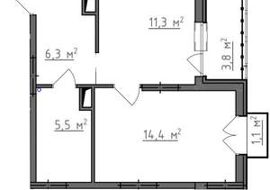 1-к квартира, вторичка, 40м2, 7/9 этаж