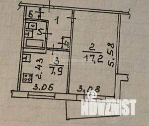 1-к квартира, вторичка, 33м2, 3/9 этаж