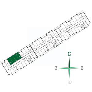 3-к квартира, строящийся дом, 78м2, 6/17 этаж