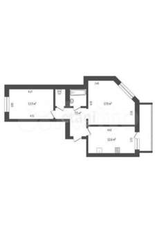 2-к квартира, вторичка, 56м2, 6/10 этаж