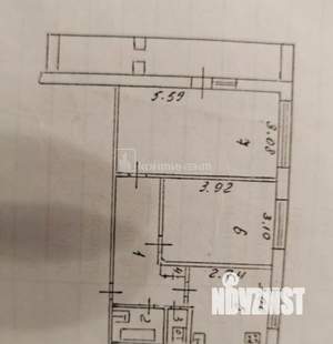 2-к квартира, вторичка, 55м2, 2/9 этаж