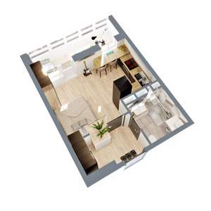 Студия квартира, вторичка, 26м2, 4/17 этаж