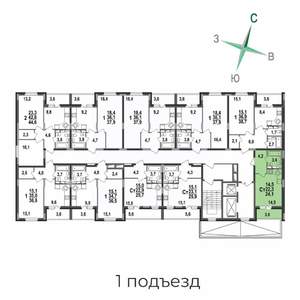 Студия квартира, строящийся дом, 24м2, 17/17 этаж